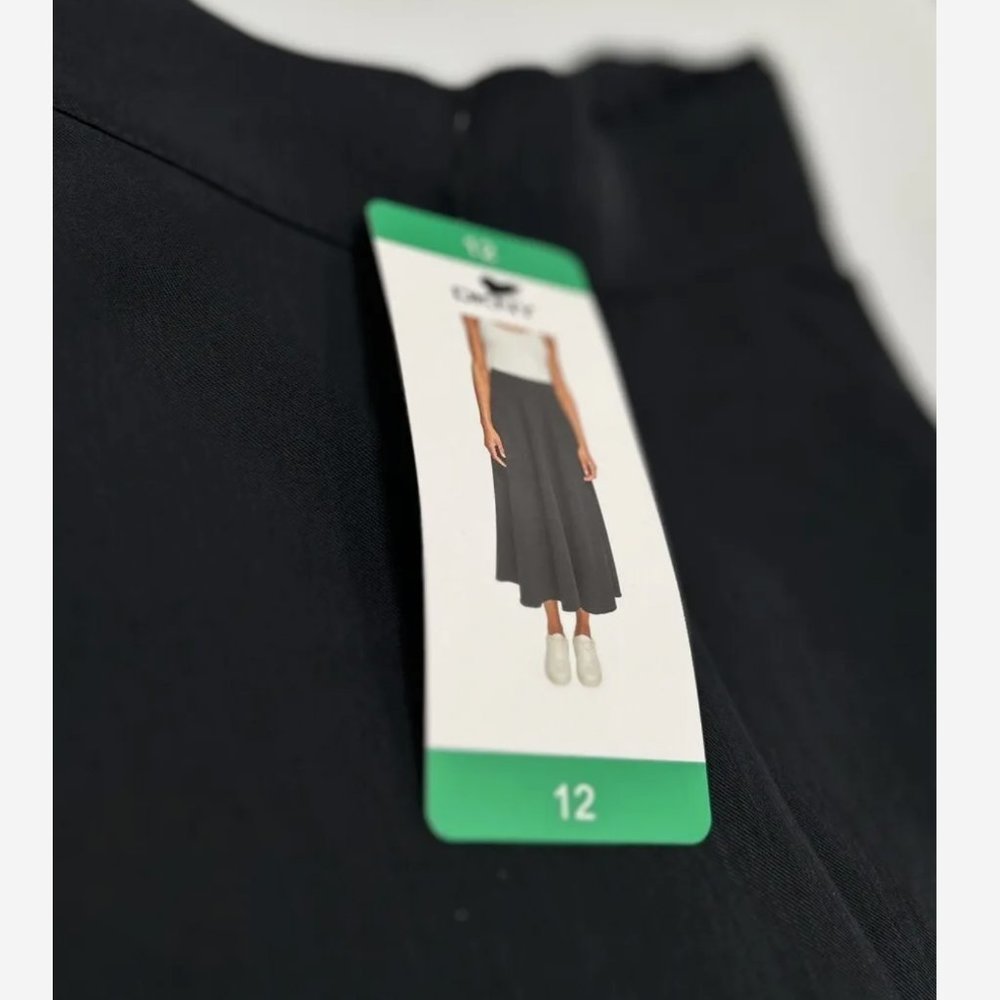 🌸 NWT DKNY Ladies' Maxi / Midi Skirt Black - Picture 6 of 11